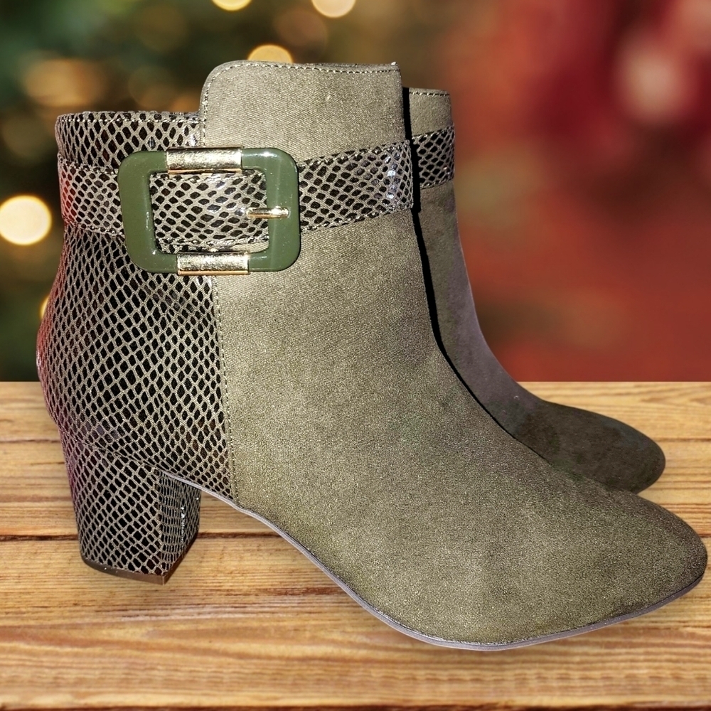 KAREN SCOTT NIB Ivyy Mixed-Media Booties,